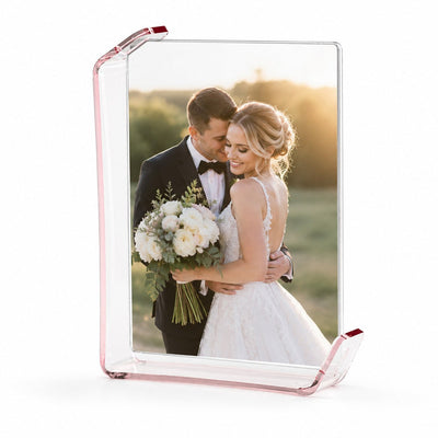 Curved Clear Photo Frame — Cherry Blossom Pink