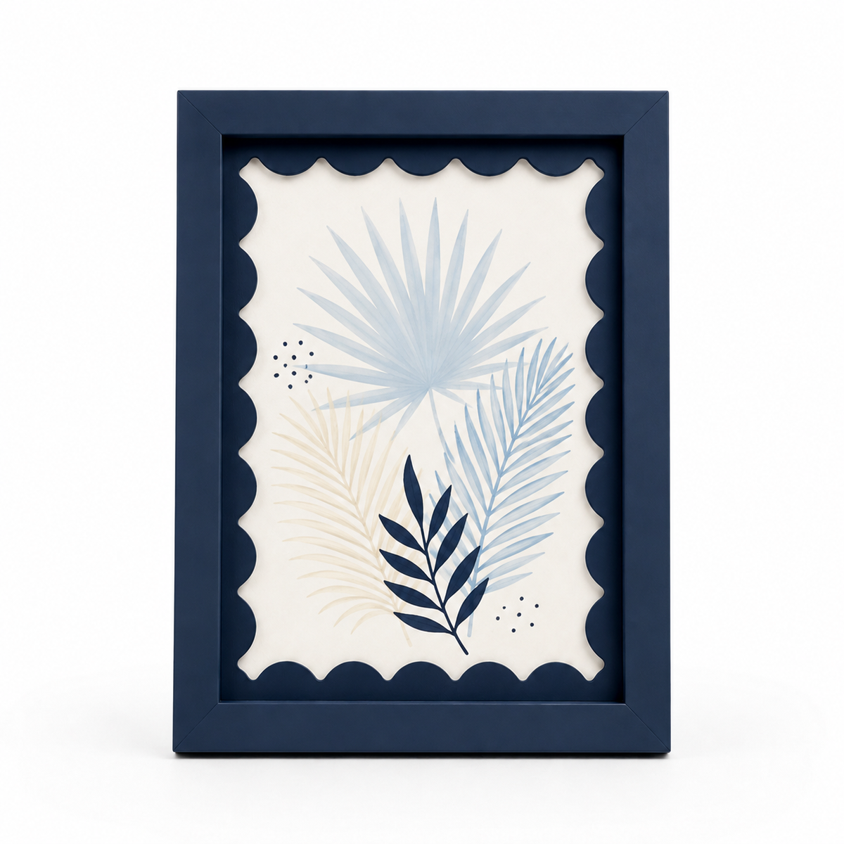 Scalloped-Mat Art Frame — Deep Navy