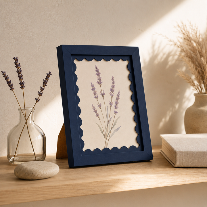 Scalloped-Mat Art Frame — Deep Navy