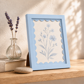 Scalloped-Mat Art Frame — Blue