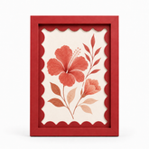 Scalloped-Mat Art Frame — Red