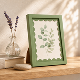 Scalloped-Mat Art Frame — Sage Green