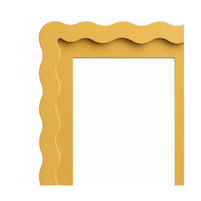 Wavy-Edge Photo Frame — Butter Yellow