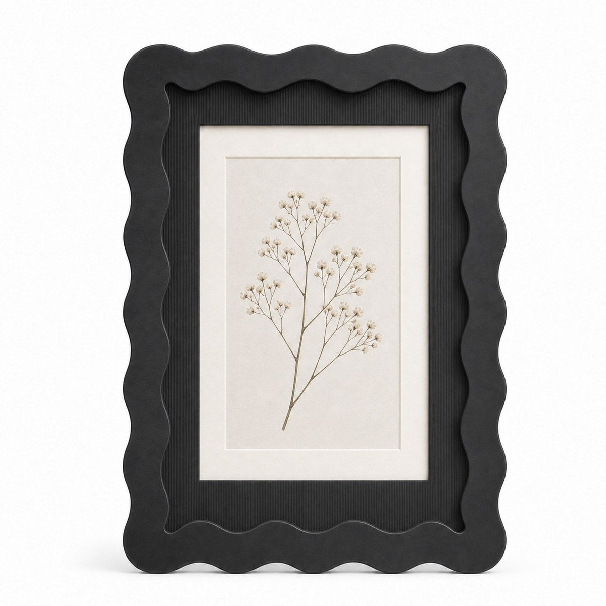 Scalloped-Mat Art Frame — Black