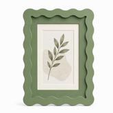 Wavy-Edge Photo Frame — Sage Green
