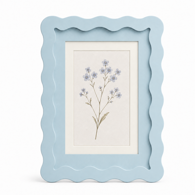 Scalloped-Mat Art Frame — Blue