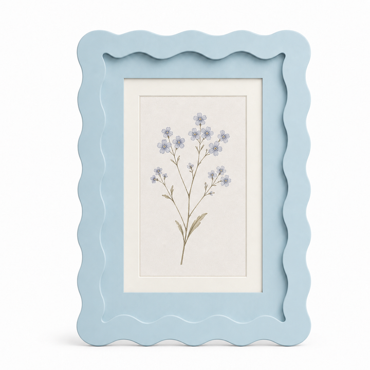 Scalloped-Mat Art Frame — Blue