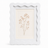 Wavy-Edge Photo Frame — White