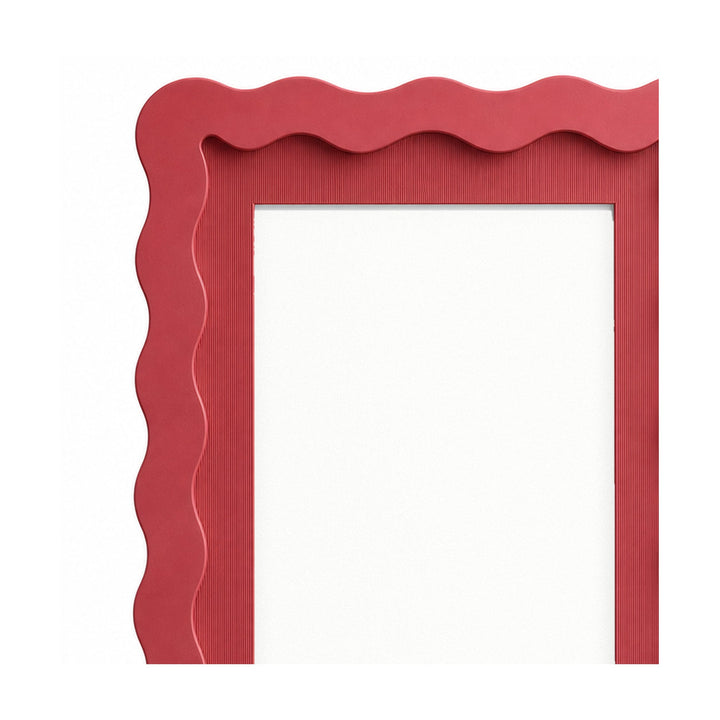 Wavy-Edge Photo Frame — Red